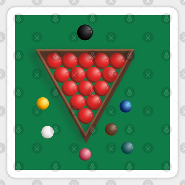 Snooker Ball Design Sticker by AJ techDesigns